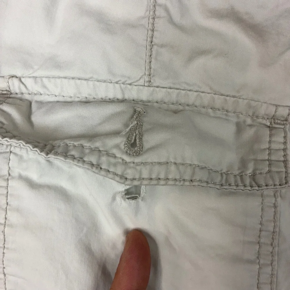Calvin Klein Jeans Mens Size 34W Beige Cargo Utility Shorts Off White